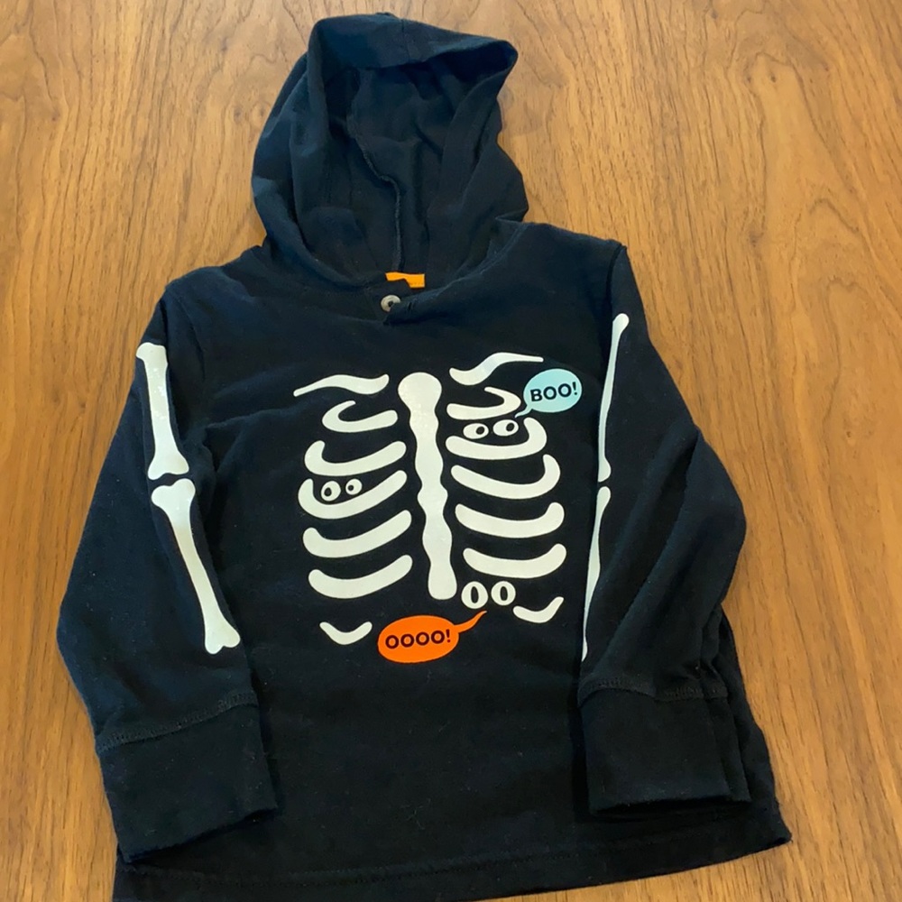 Halloween glow in the dark hoodie 2T